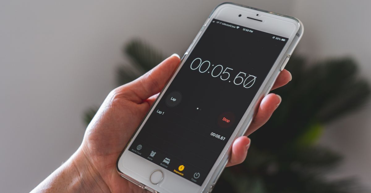 clock social media phone