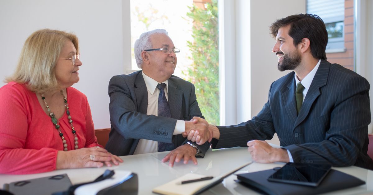 DJ shaking hands client