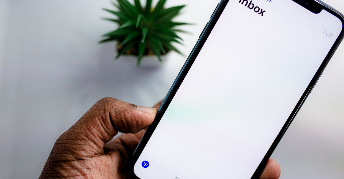 email inbox on smartphone
