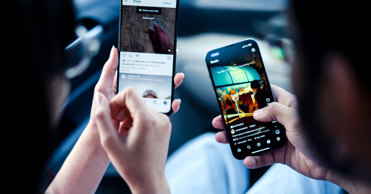 smartphone showing Facebook Reel