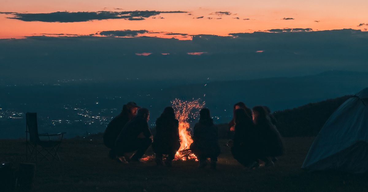 storytelling campfire friends